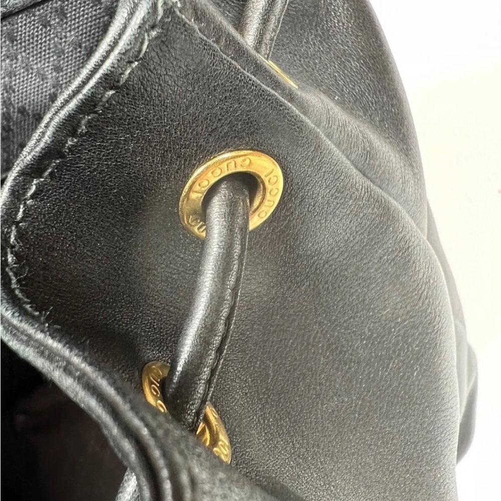 Gucci Bamboo Small Backpack Drawstring Bag Vintag… - image 4